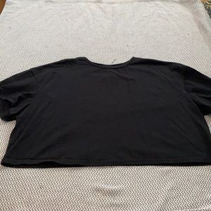 SHEIN plain black crop top